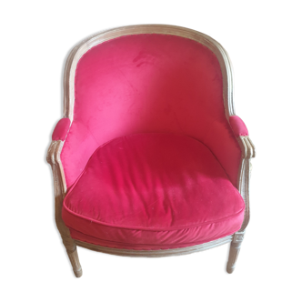 Red velvet armchair