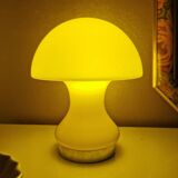 Vintage 80s glass table lamp