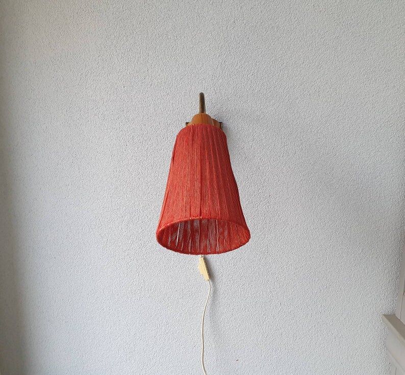 Apply vintage sisal rope Temde Leuchten 70s