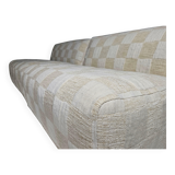 Modular canapé Fiandra in cream check fabric by Vico Magistretti for Cassina