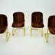 Midcentury set of four dining chairs, italy, 1970s