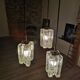 Granada ice glass waterfall pendant light by JT Kalmar 1970