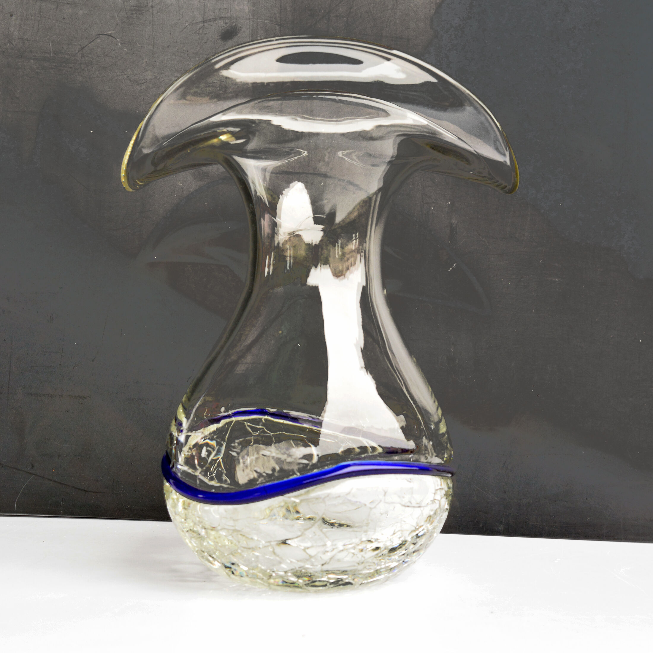 Ice-glass vase, Harrachov Sklo, Czechoslovakia 1970s