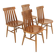 Set de 4 chaises en teck, Jan Hallberg, Edsbyverken, Suède, 1960