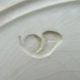 6 Plates dessert in Art Deco barbotine The ROSES of Onnaing, brand with bugle