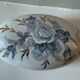 Oval bonbonnière in Limoges porcelain - rose decoration