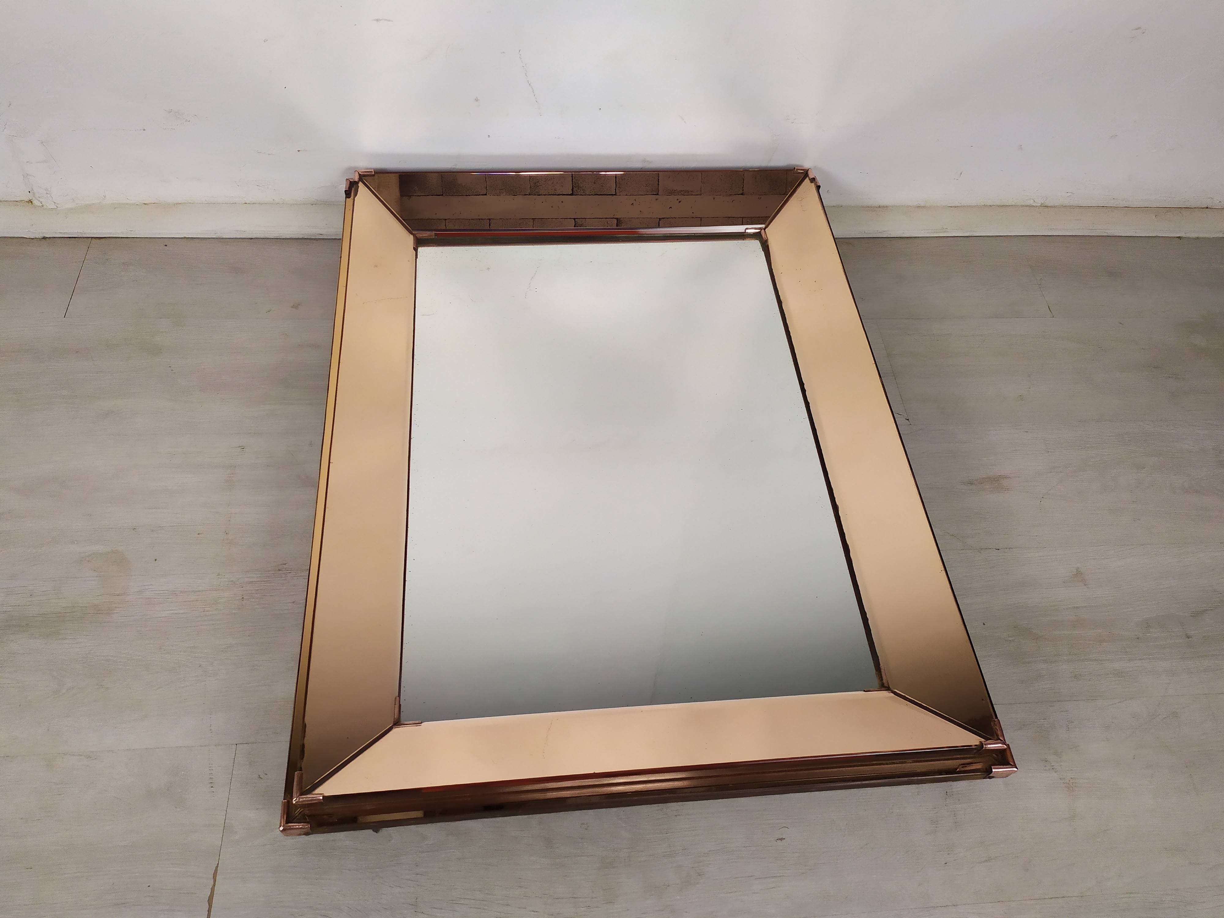 Pink art deco mirror