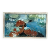 Mid-Century Oil on Panel “Sheeps” by B dahl Framed 45x37 cm (17.7" x 14.5")
