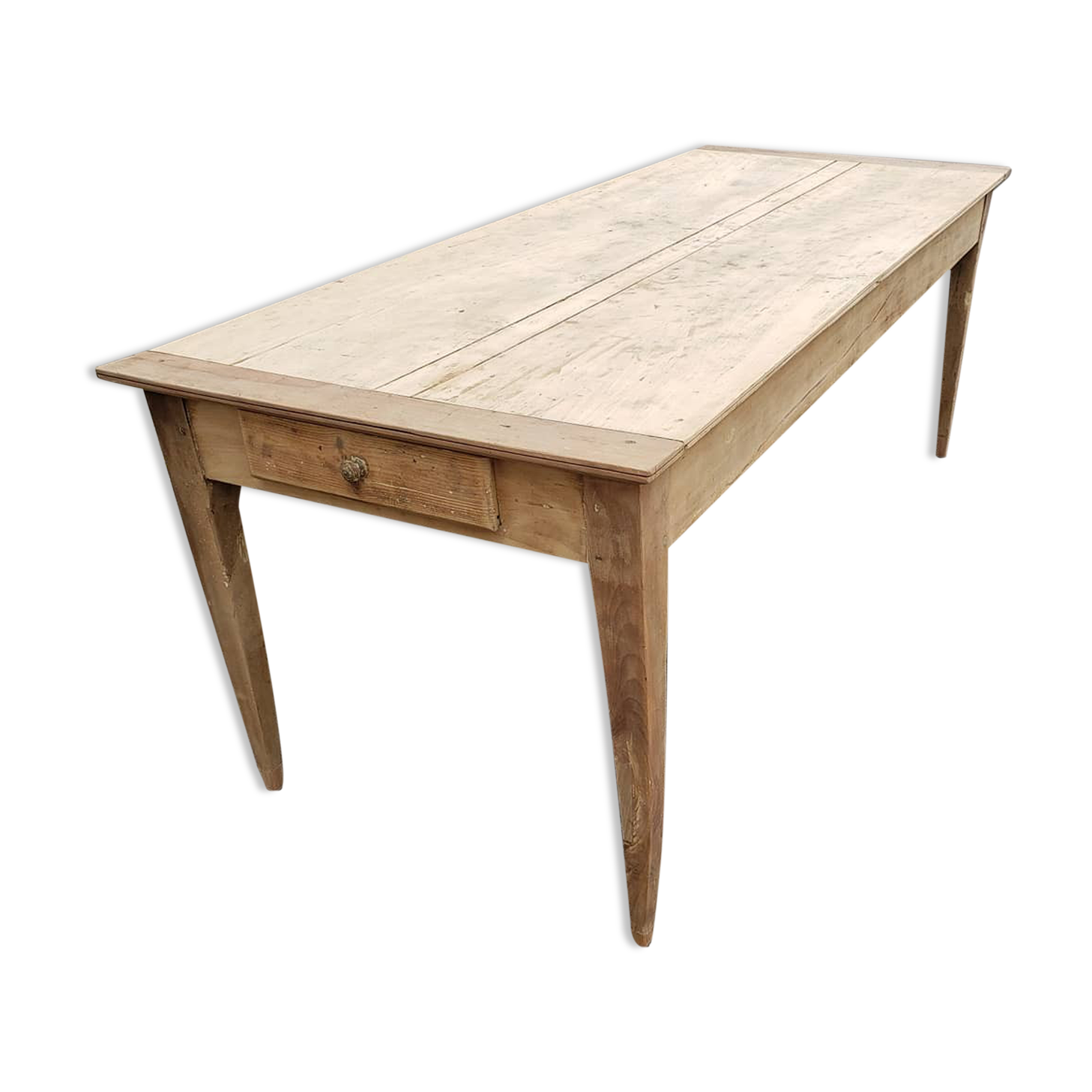 Farm table 2 poplar and chestnut drawers