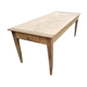 Table de ferme 2 tiroirs peuplier et chataignier