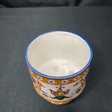 Gien, polychrome earthenware vase Renaissance XXth century