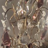 Lampe de table en bronze et cristal, France