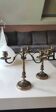 Pair of 3-arm curved chandeliers. Baroque/Rocaille style.