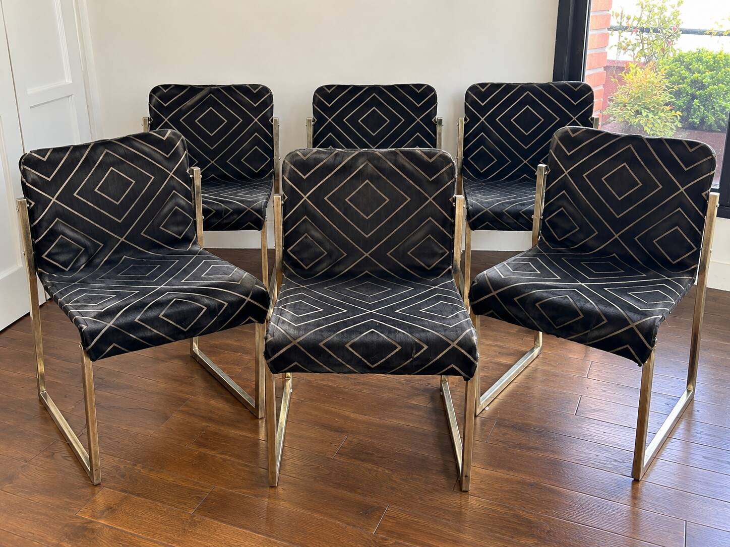 Set of 6 vintage chrome chairs from the 70s – Milo Baughman style