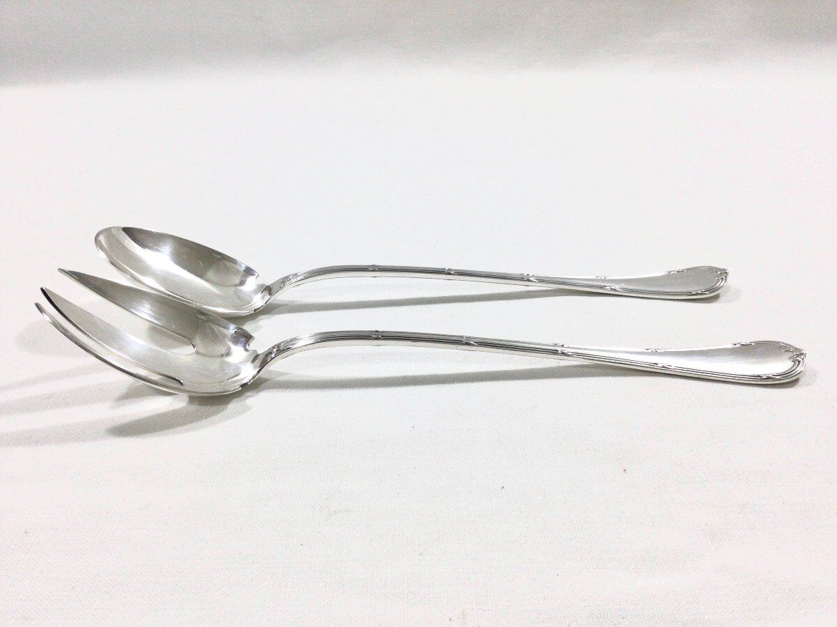 Christofle - Cross ribbon Model Salad Cutlery