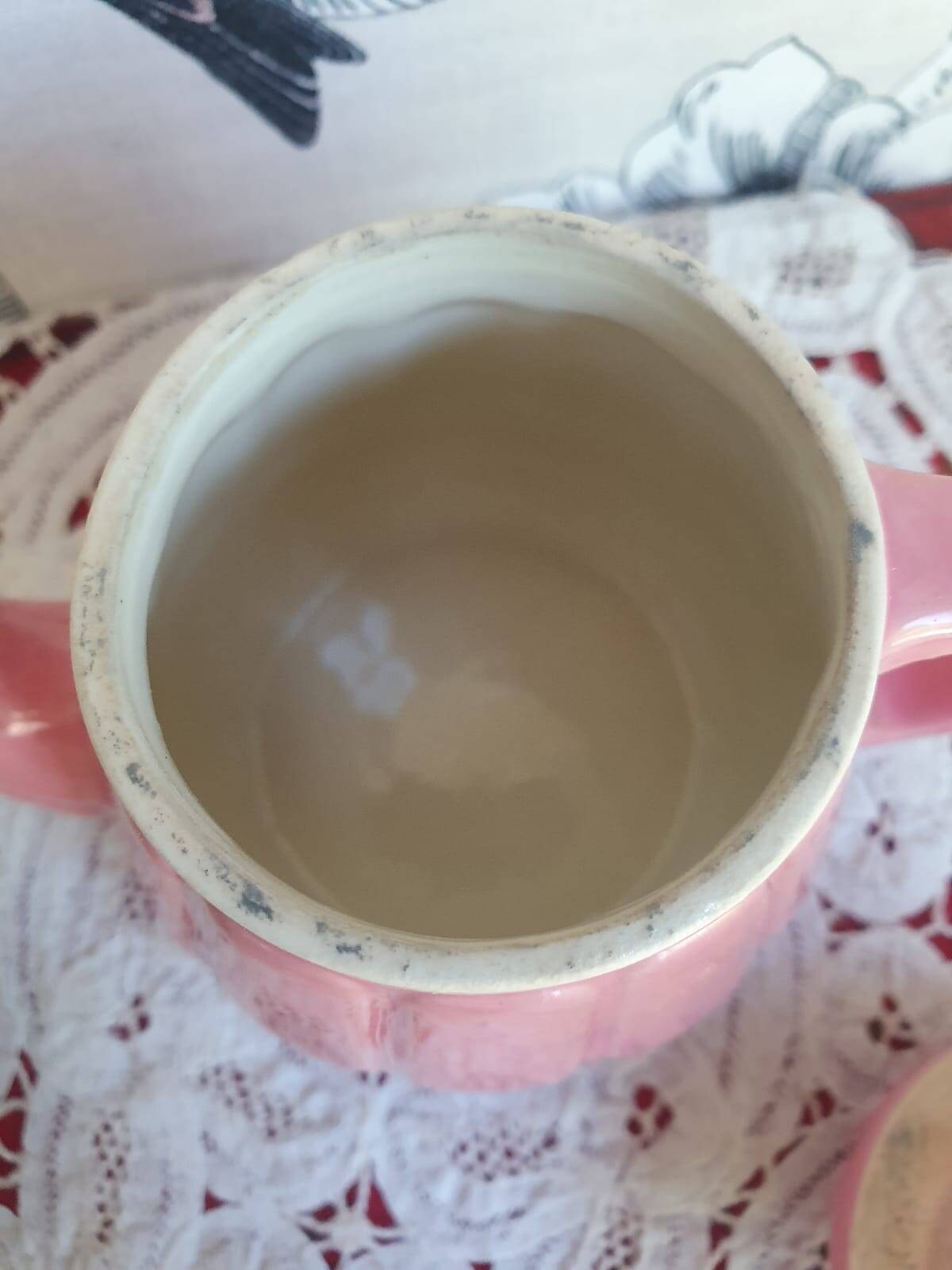 petite cafetière céramique rose