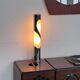 Lampe de table décorative vintage française de l'ère spatiale en métal chromé et en verre