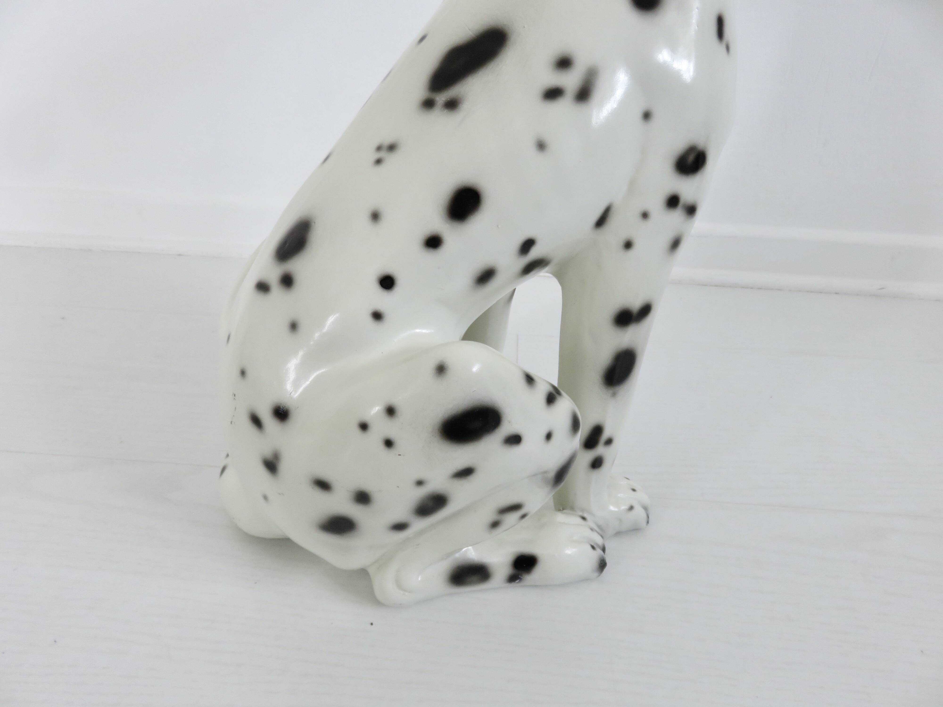 Very large ceramic Dalmatian, Italy, 1960-1970, 43cm