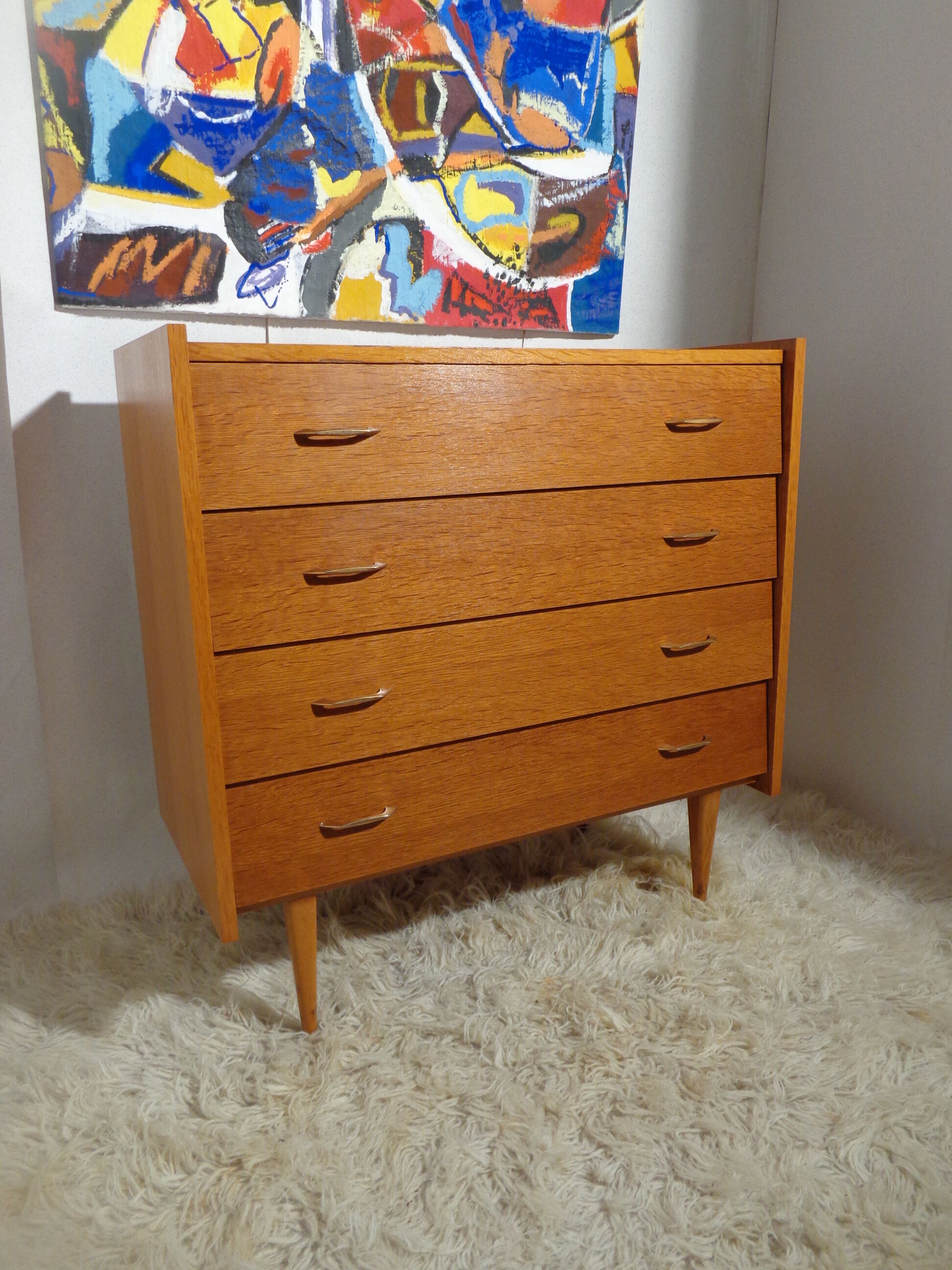 Vintage dresser 1960s light oak