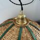Vintage suspension in electrified braided wicker to nine