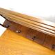 Wall coat rack with black steel and dark wood vintage