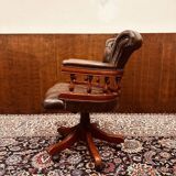 Brown Chesterfield Captain Desk Chair Office chair
