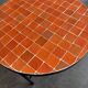 orange coffee table in handmade zellige from Morocco