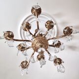 Bronze chandelier with tassels