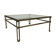 Vintage hollywood regency square brass coffee table