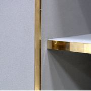 Mid-Century Modern Italian Sideboard in Solid Wood and Coloured Glass