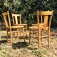 4 vintage bistro chairs from the 1950s in raw wood