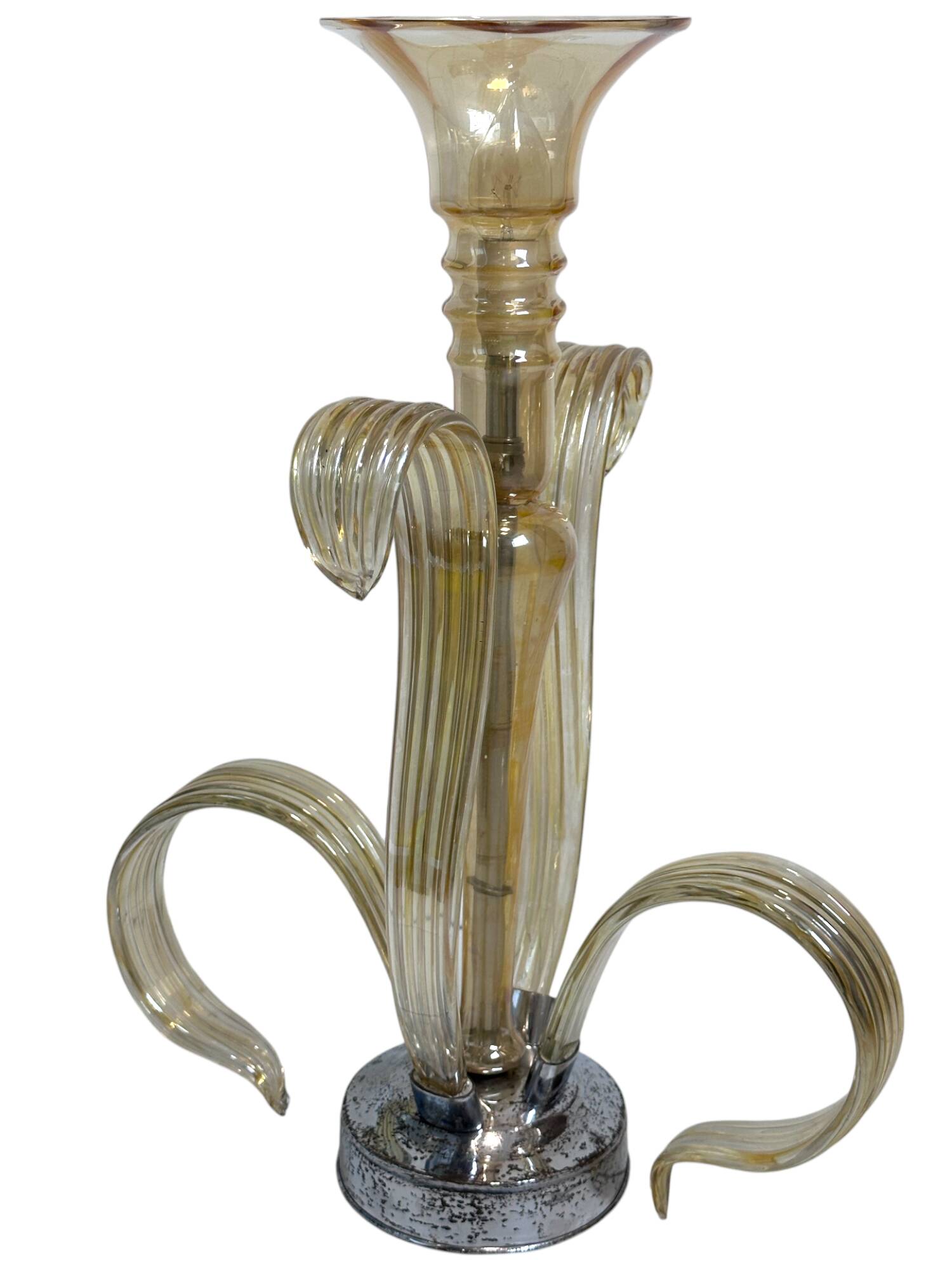 Murano glass lamp, Galliano Ferro