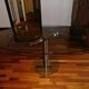 Glass and stainless steel dining table with 2-length system