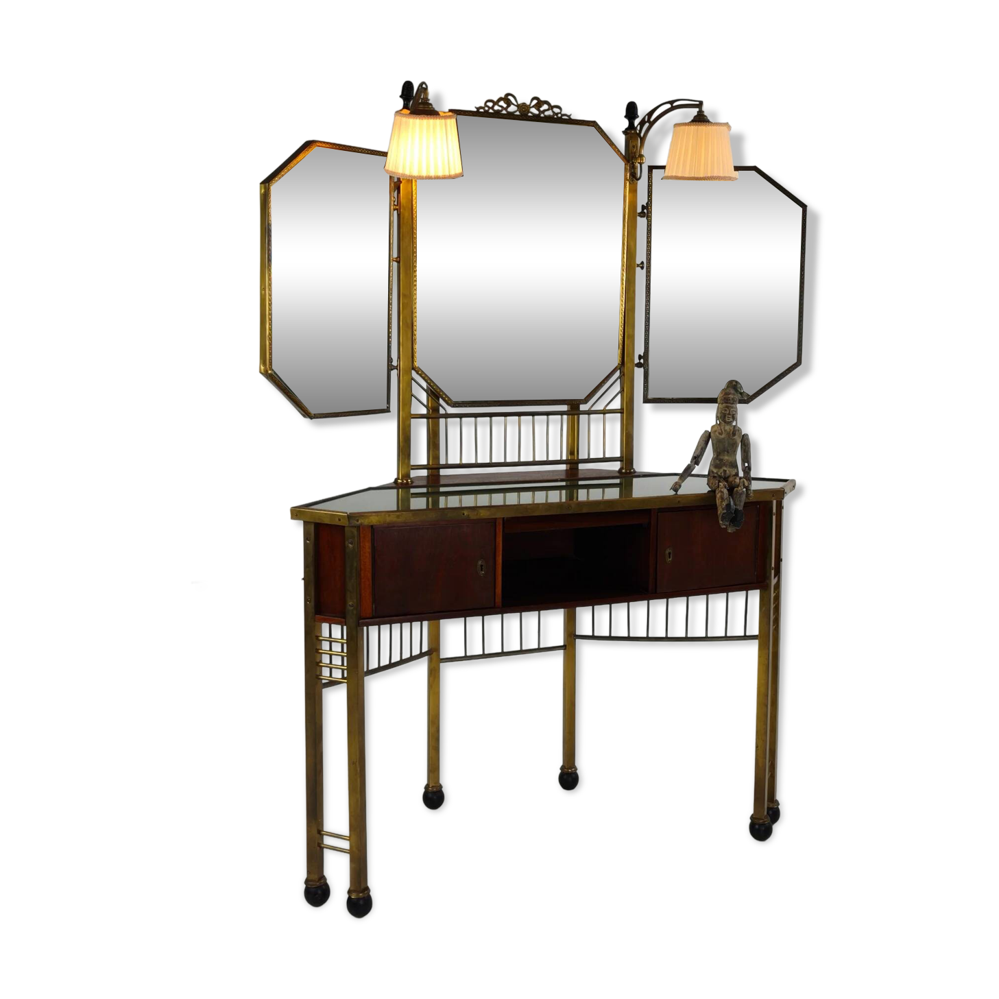 Antique French brass dressing table - 1930