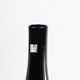 Black and white tempered glass vase, vintage 1960