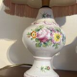 Clamecy - Colas Roger - Hand-painted earthenware lamp and candy box set
