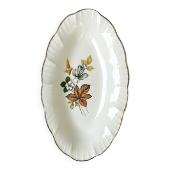 Digoin chamoi porcelain dish with floral pattern