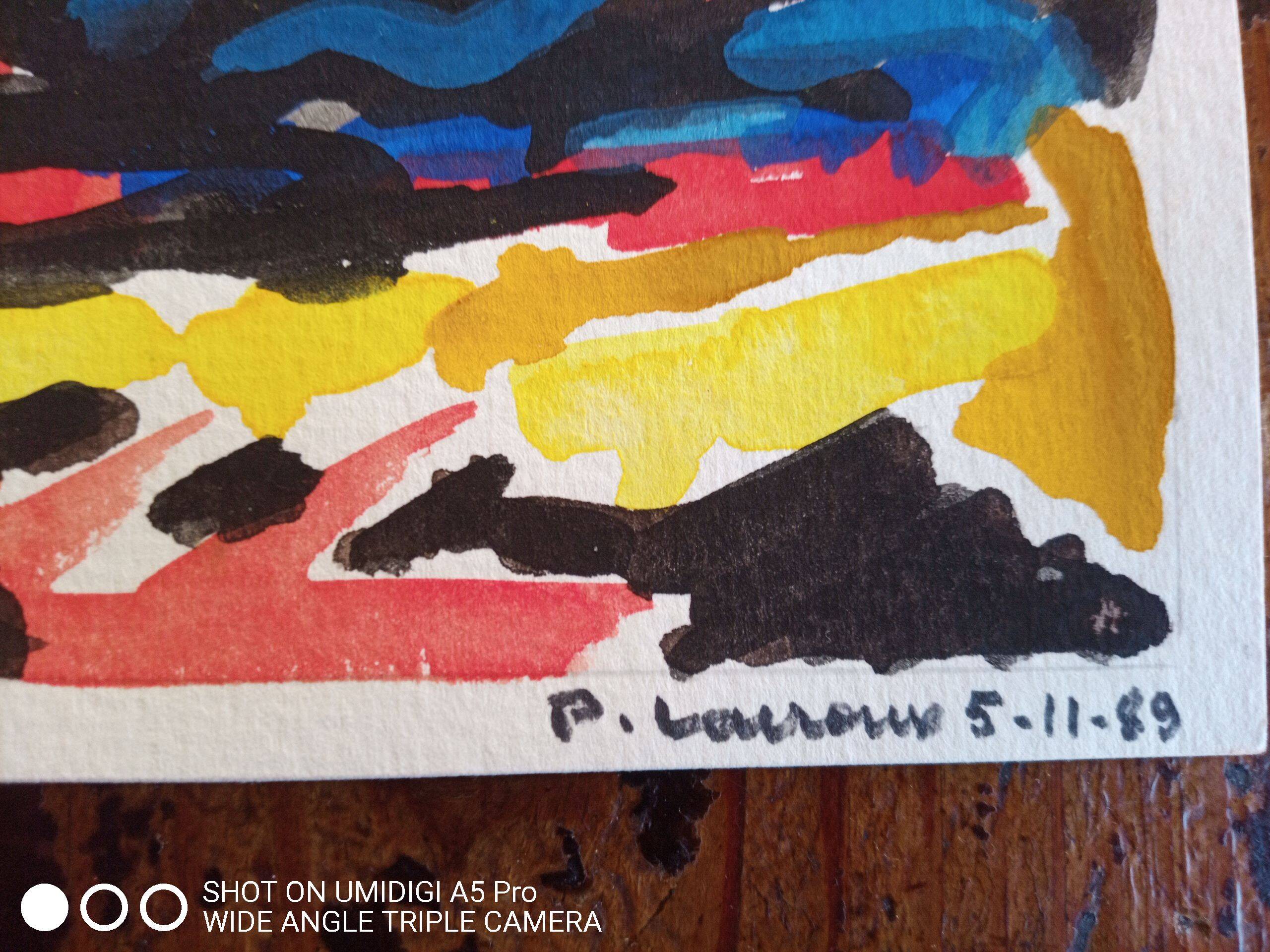 Pierre Lacroux (1909-1993) Gouache on paper 24 x 32 cm - from 1989 - (313)