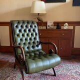 Vintage leather chesterfield armchair