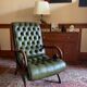 Fauteuil chesterfield en cuir vintage