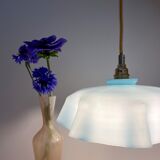 Vintage lamp lamp in blue opaline