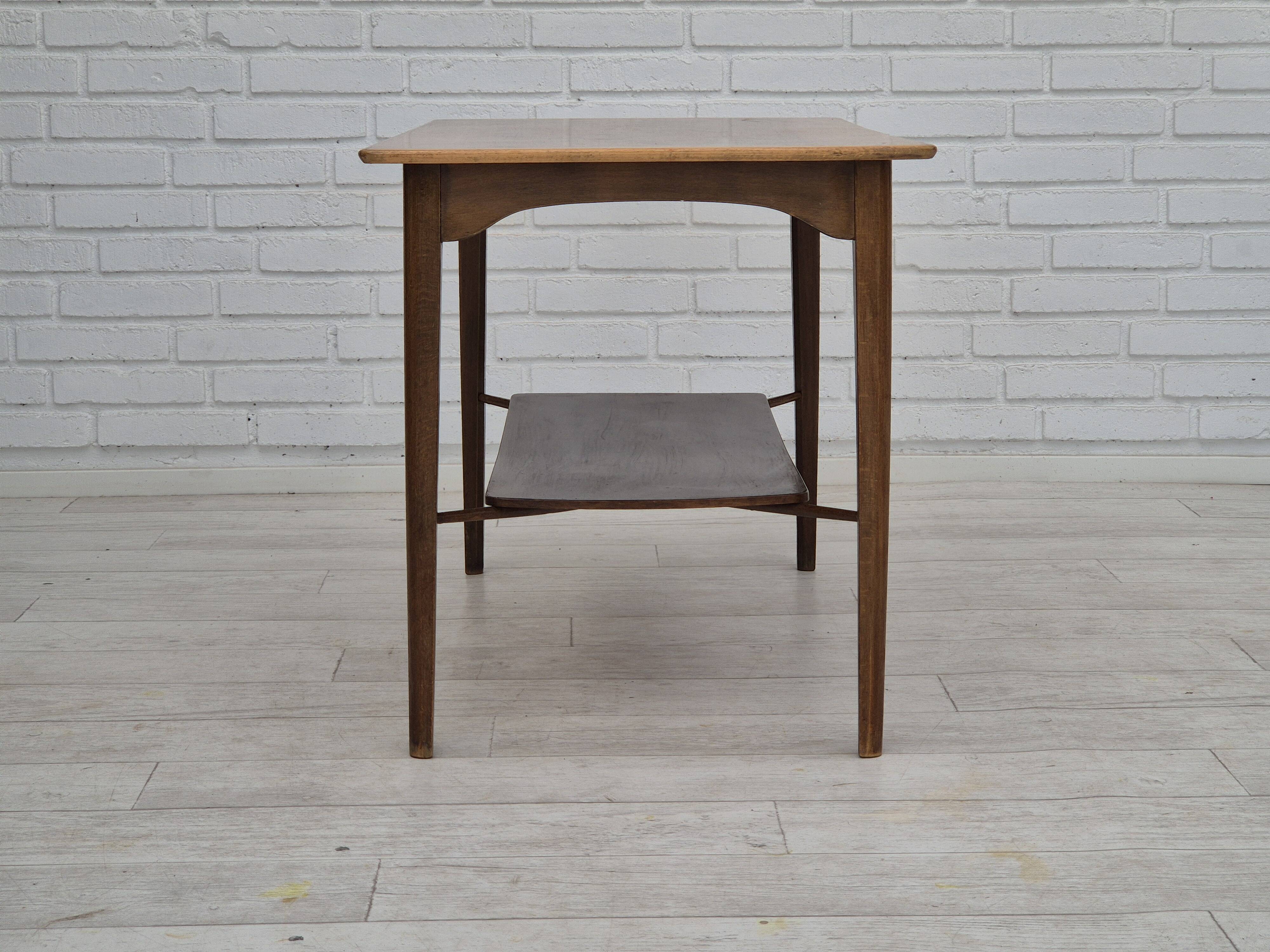 1970s, Danish design, sofa table, teak wood, beech wood, original.