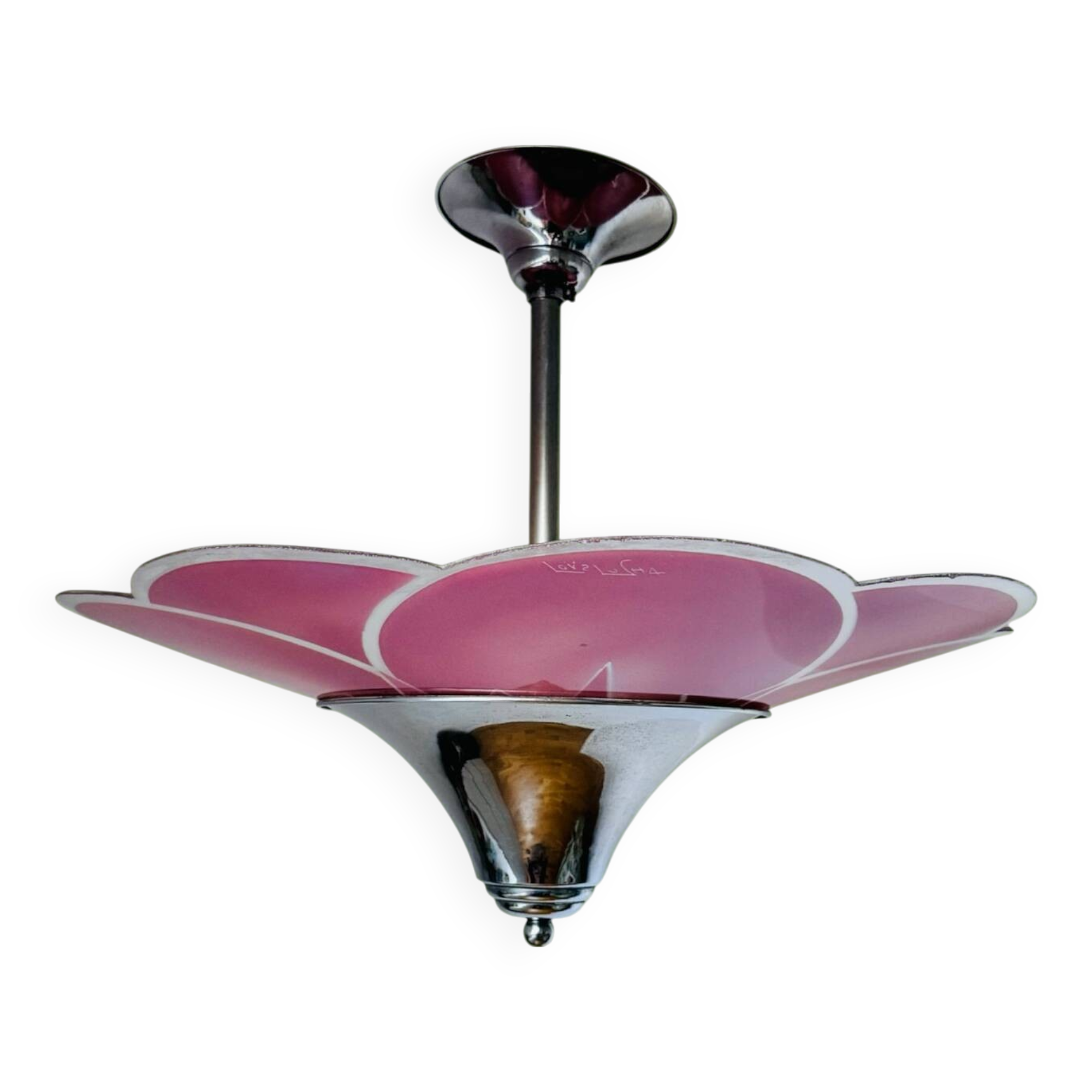 Art Deco ceiling light by Loys Lucha