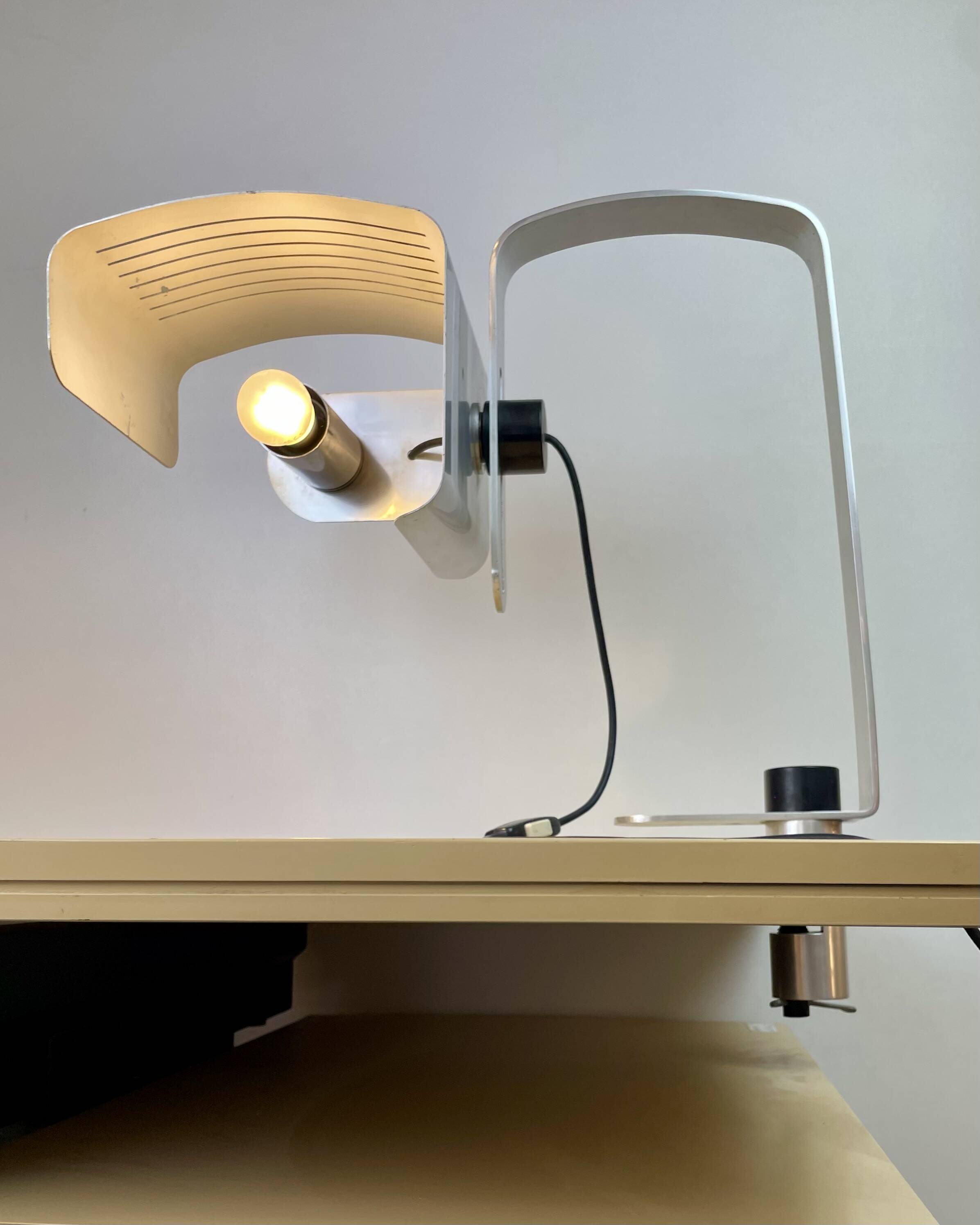 Large Aluminum Desk Lamp by Etienne Fermigier for Monic, 1970s