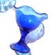 Set of 5 blue vintage ice cream cups