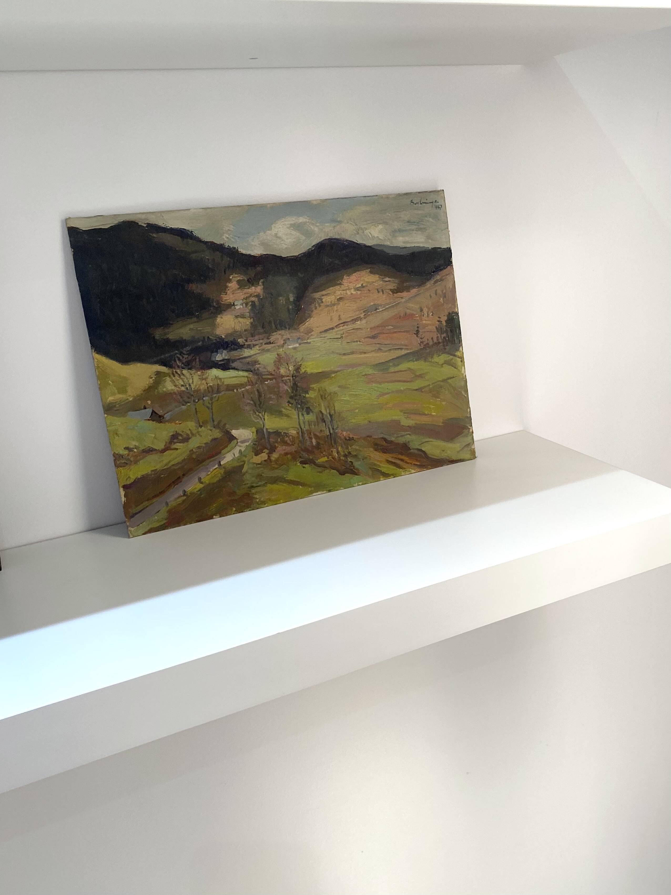 Landscape painting, oil painting 1947