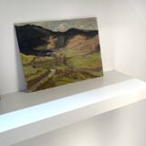 Landscape painting, oil painting 1947