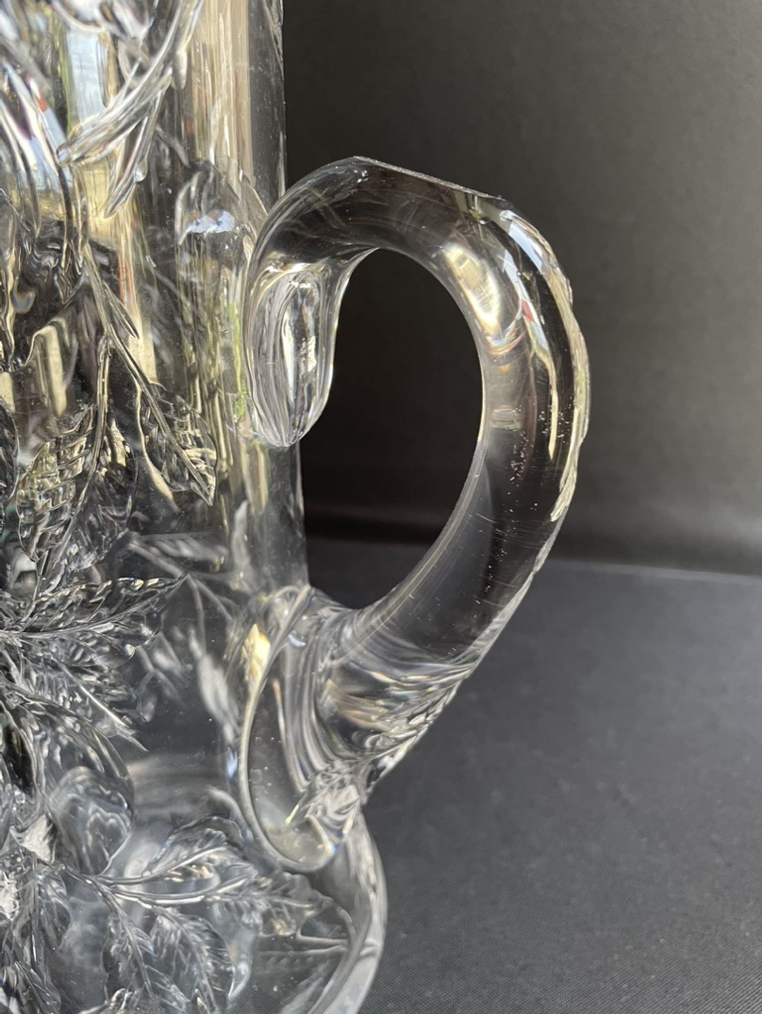 Lemonade pitcher – Blown and cut crystal - Vintage