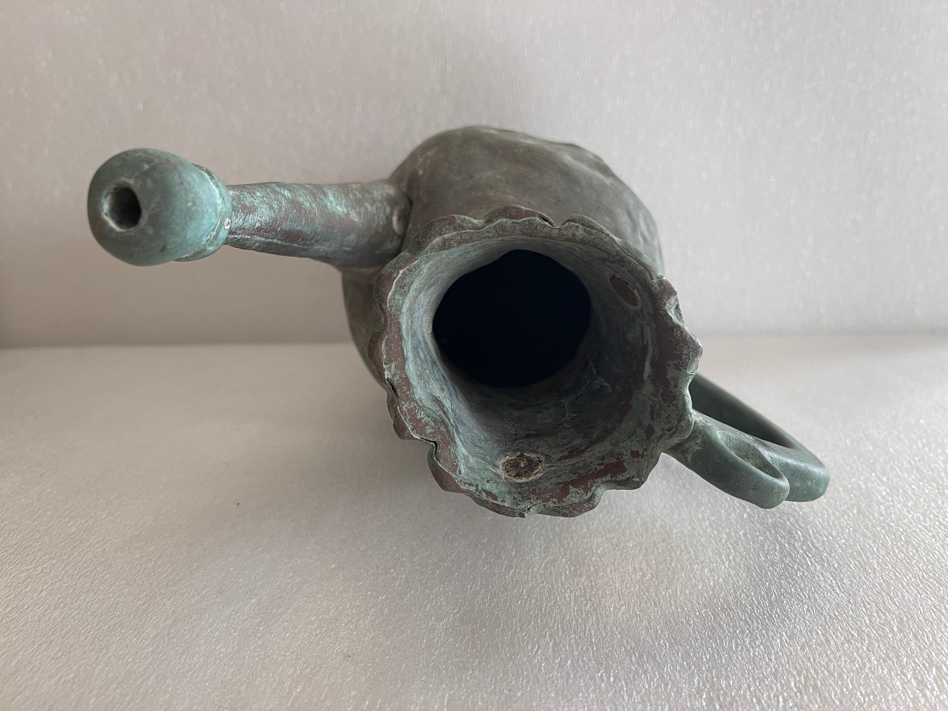 Tinned copper slave gargoulette XVII or XVIII slavery triangular trade