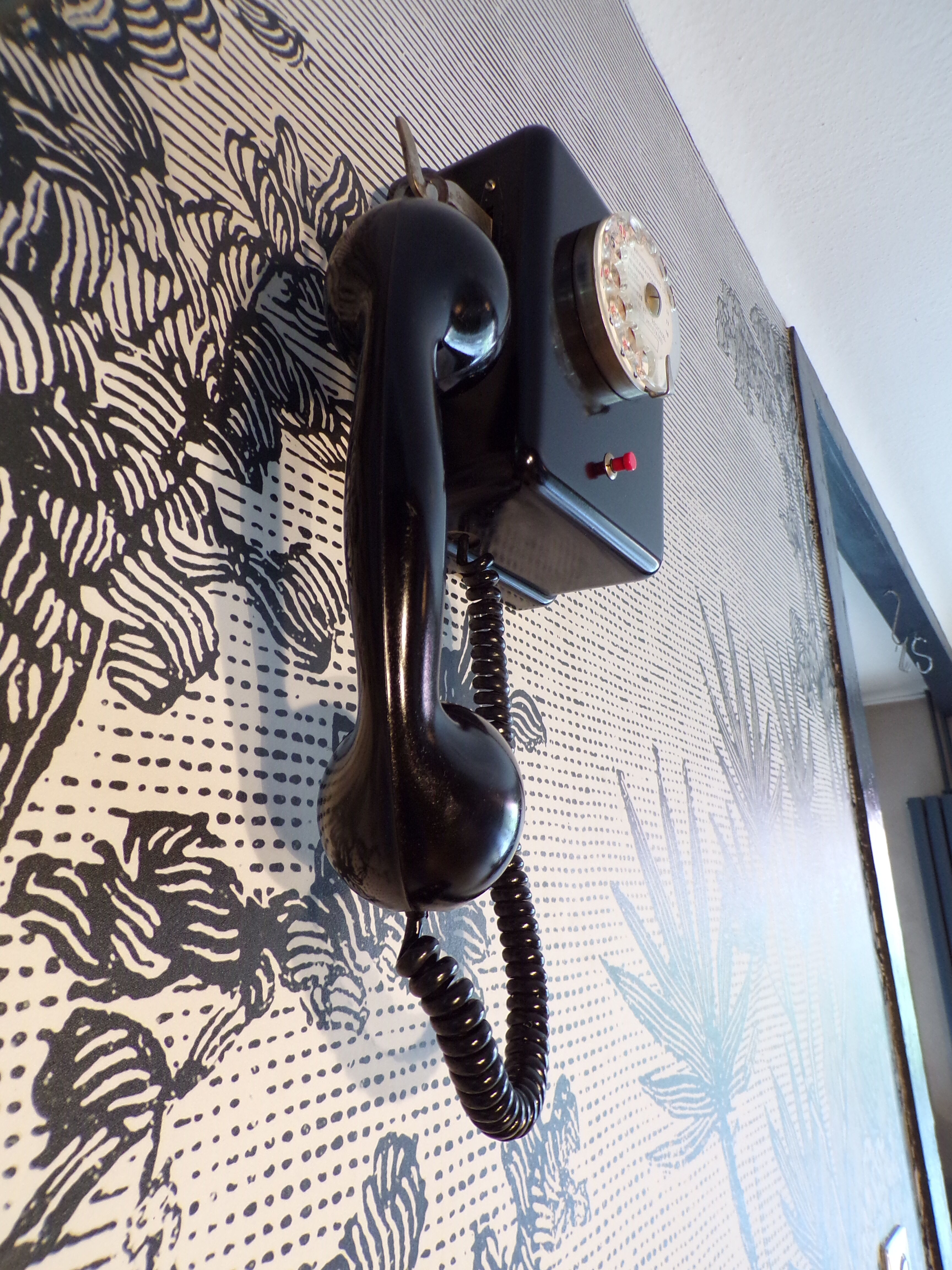 Vintage metal wall phone